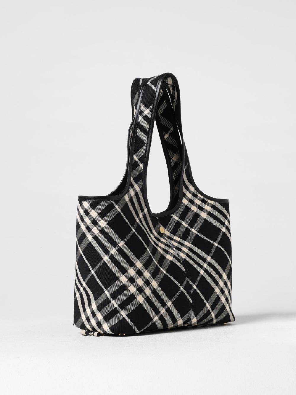 Giglio Borsa Check Burberry In Twill E Pelle