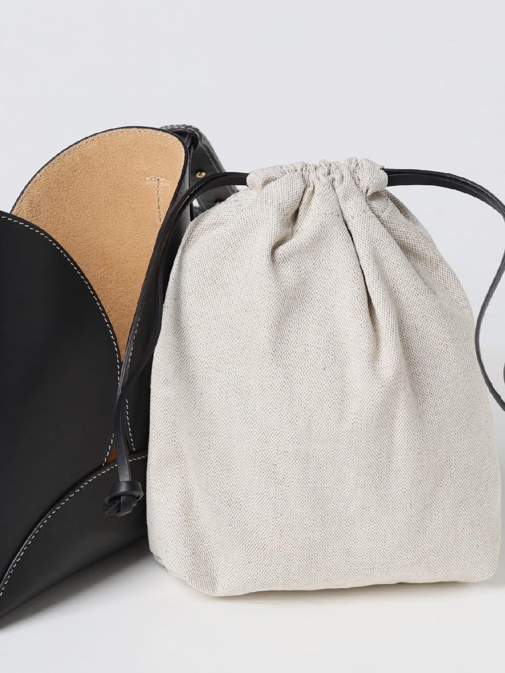 Giglio Borsa Curve Jil Sander In Pelle E Canvas