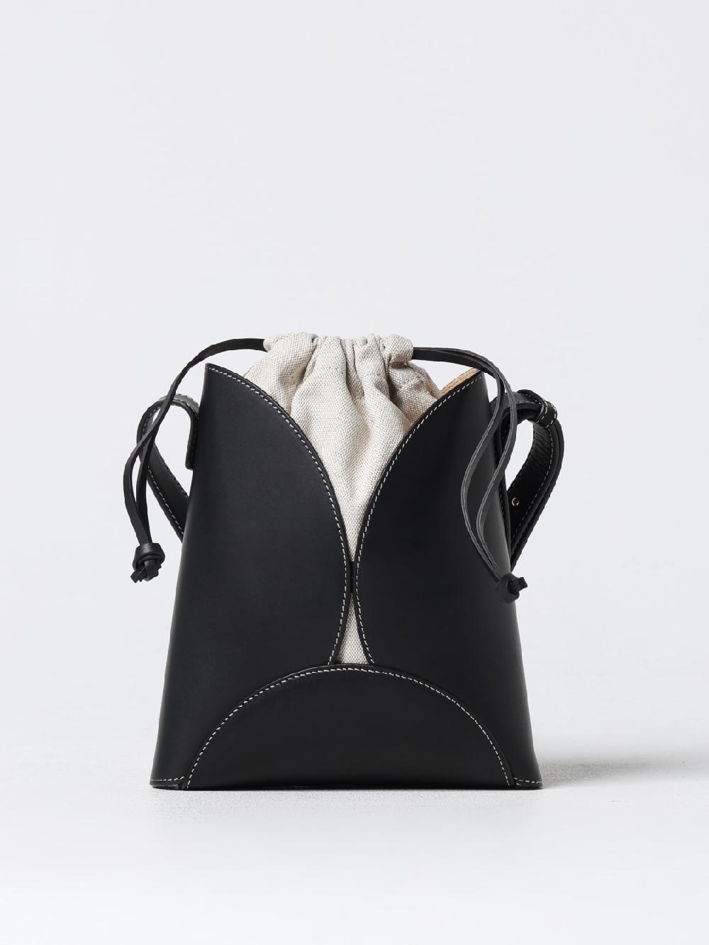Giglio Borsa Curve Jil Sander in pelle e canvas