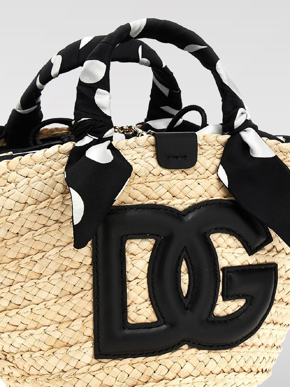 Giglio Borsa Dolce & Gabbana In Rafia Intrecciata