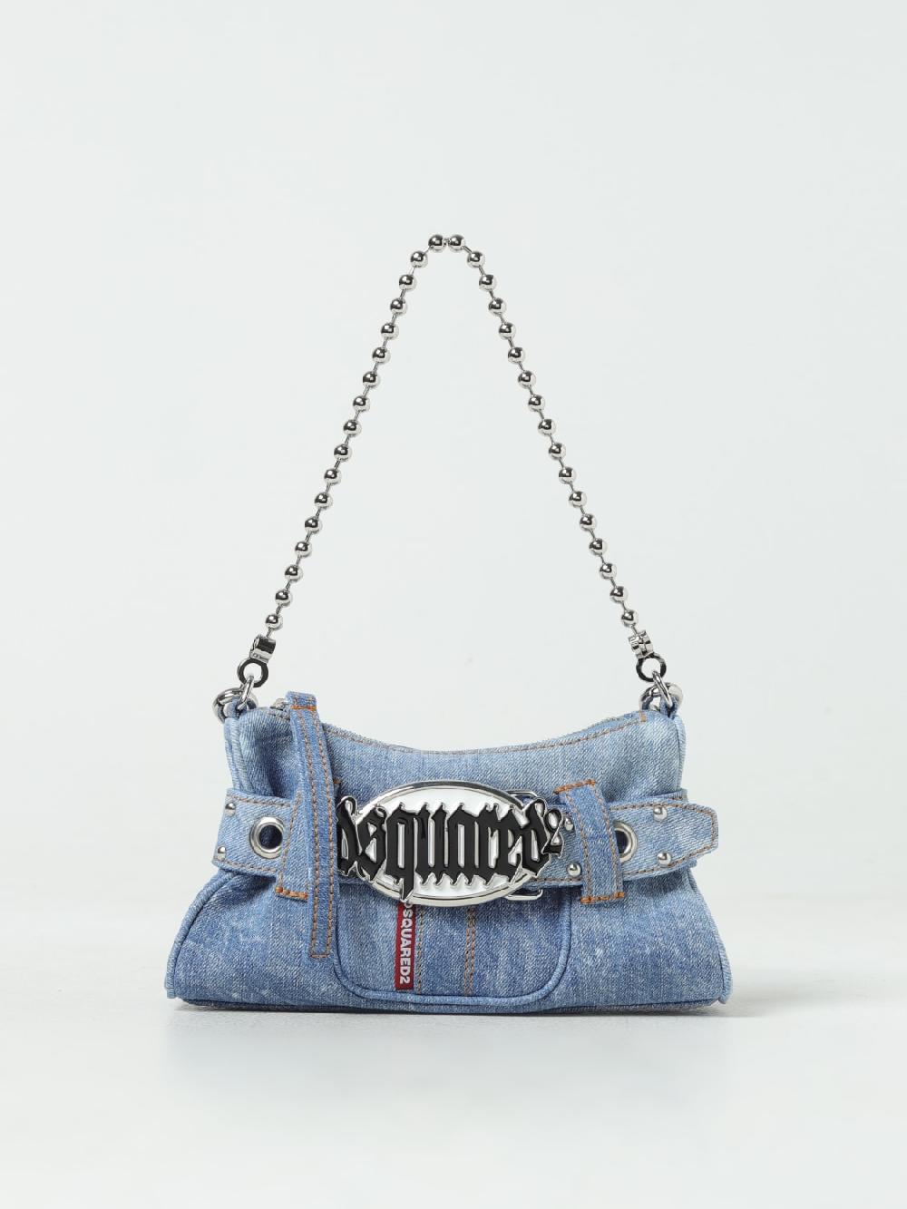 Giglio Borsa Dsquared2 in denim con logo