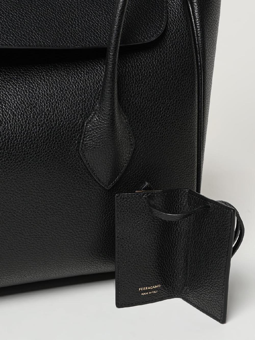 Giglio Borsa East-West Ferragamo In Pelle A Grana