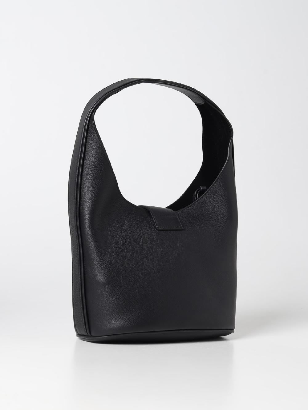 Giglio Borsa Ferragamo In Pelle A Micro Grana