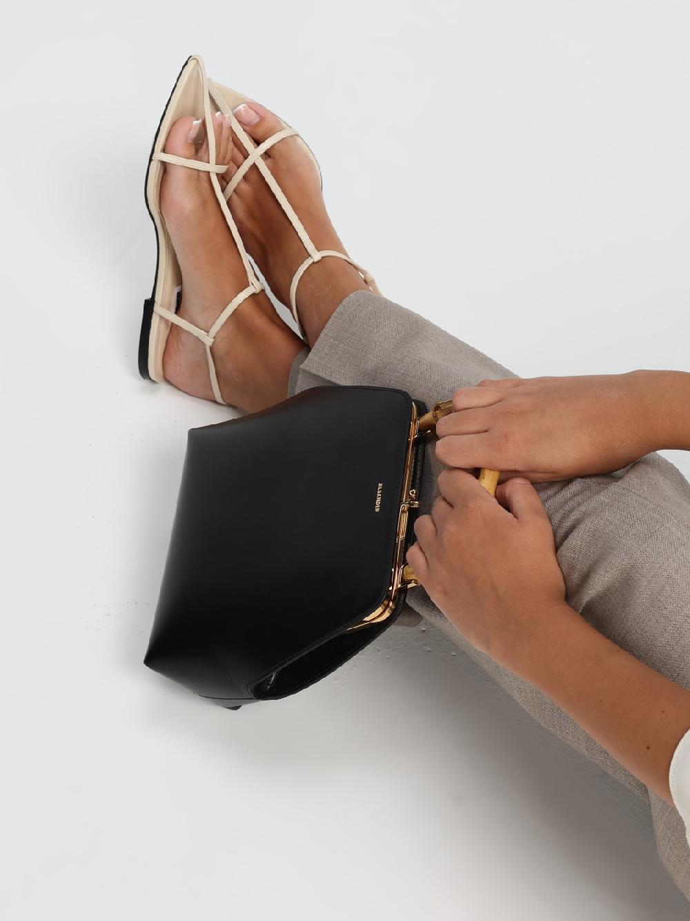 Giglio Borsa Goji Jil Sander In Pelle Palmellata