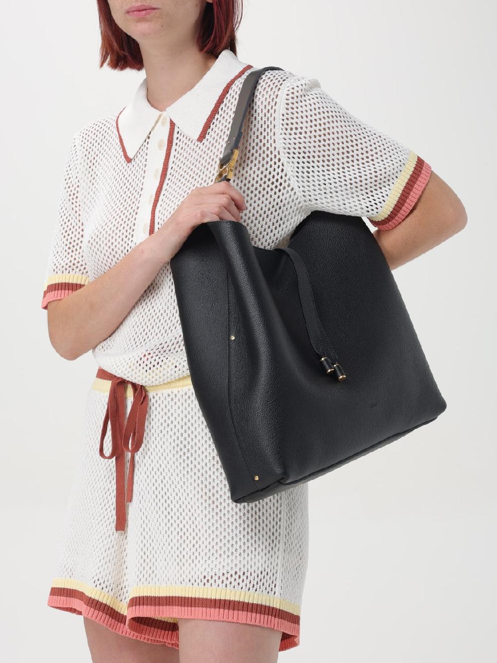 Giglio Borsa Hobo Chloè In Pelle A Grana