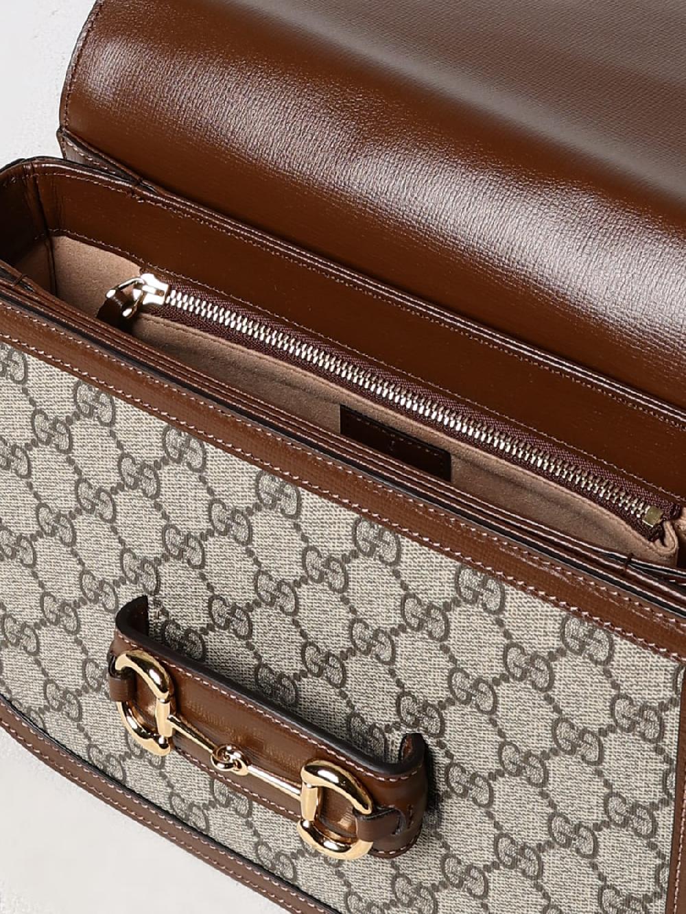 Giglio Borsa Horsebit Gucci In Tessuto GG Supreme
