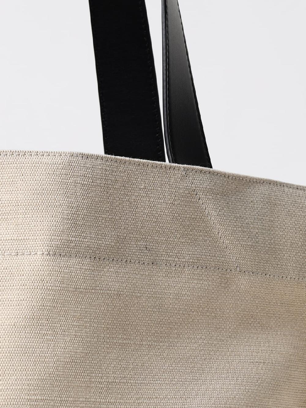 Giglio Borsa Jil Sander In Iuta E Pelle Con Logo