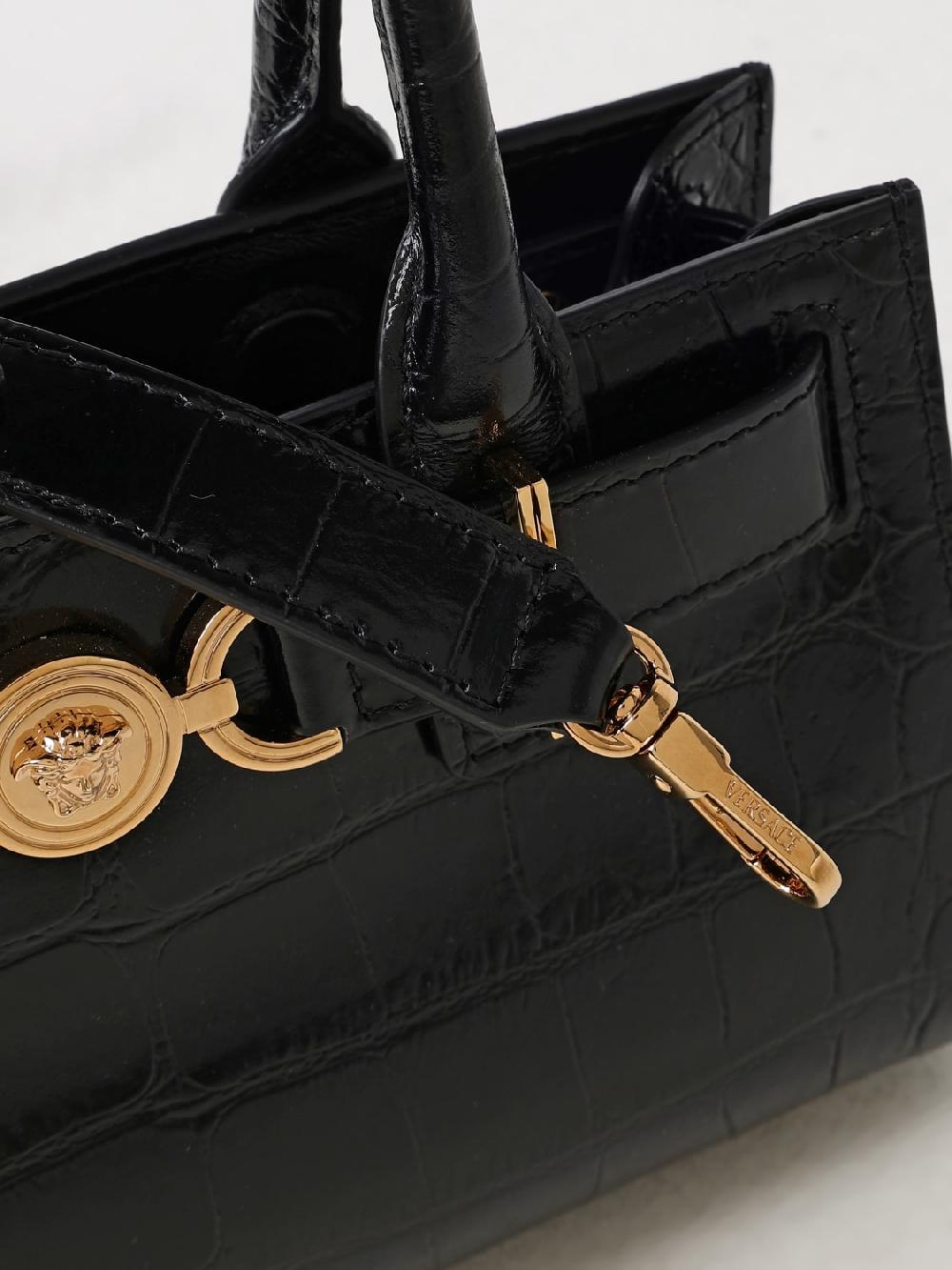 Giglio Borsa Medusa Versace In Pelle Stampa Cocco