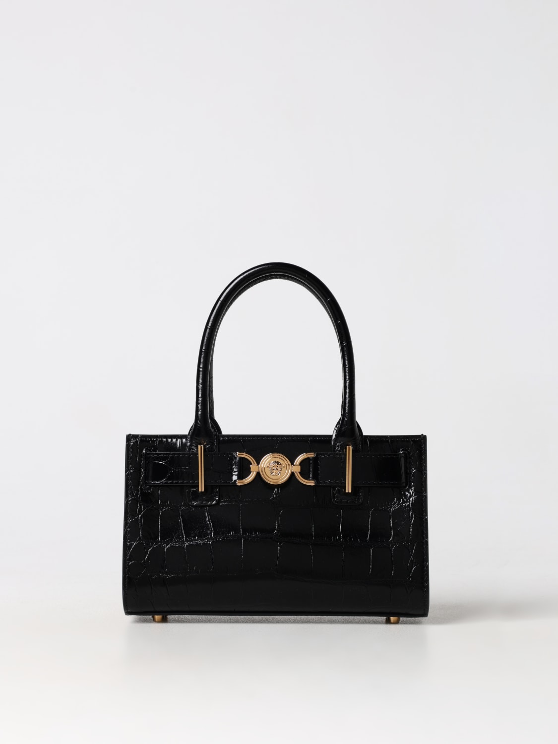 Giglio Borsa Medusa Versace in pelle stampa cocco