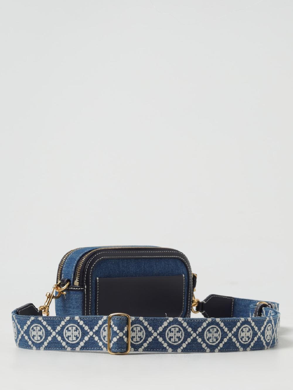 Giglio Borsa Milles Tory Burch In Denim E Pelle