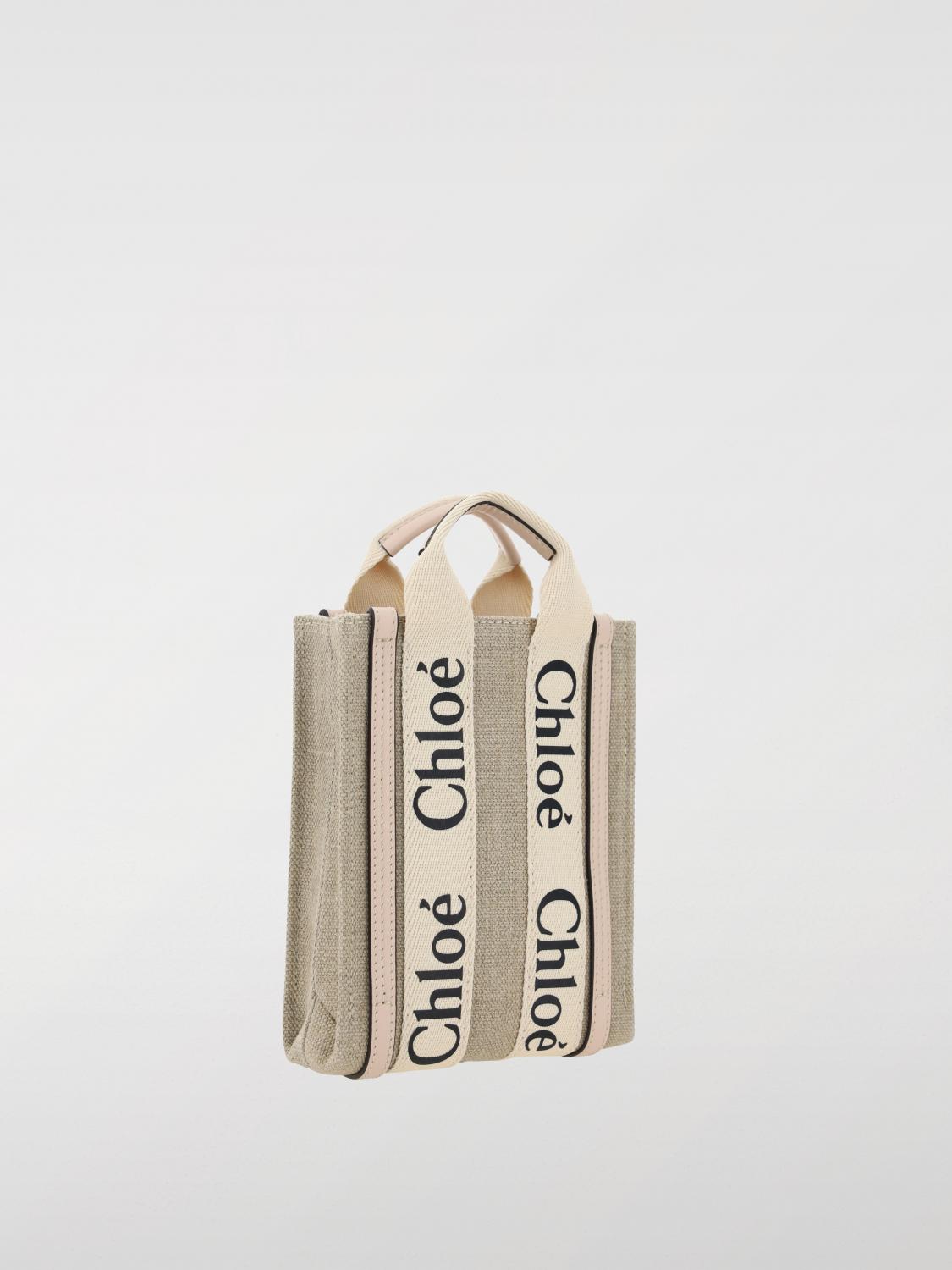Giglio Borsa Mini Woody Chloè In Canvas E Pelle