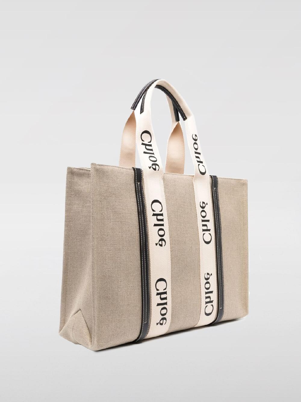 Giglio Borsa Mini Woody Chloè In Canvas E Pelle