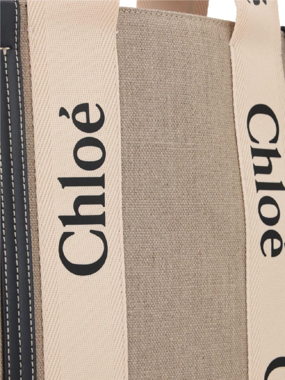 Giglio Borsa Mini Woody Chloè In Canvas E Pelle