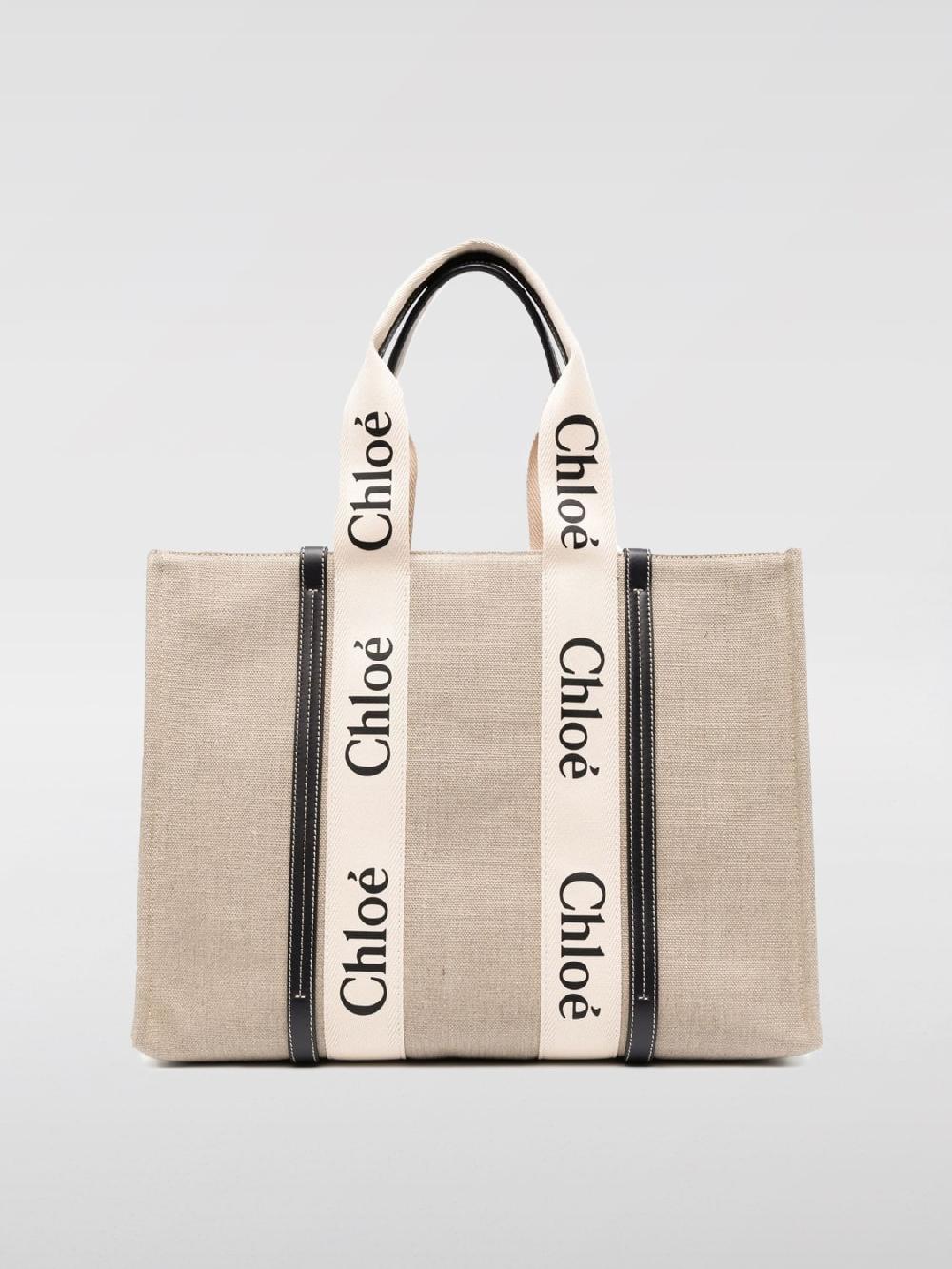 Giglio Borsa Mini Woody Chloè in canvas e pelle