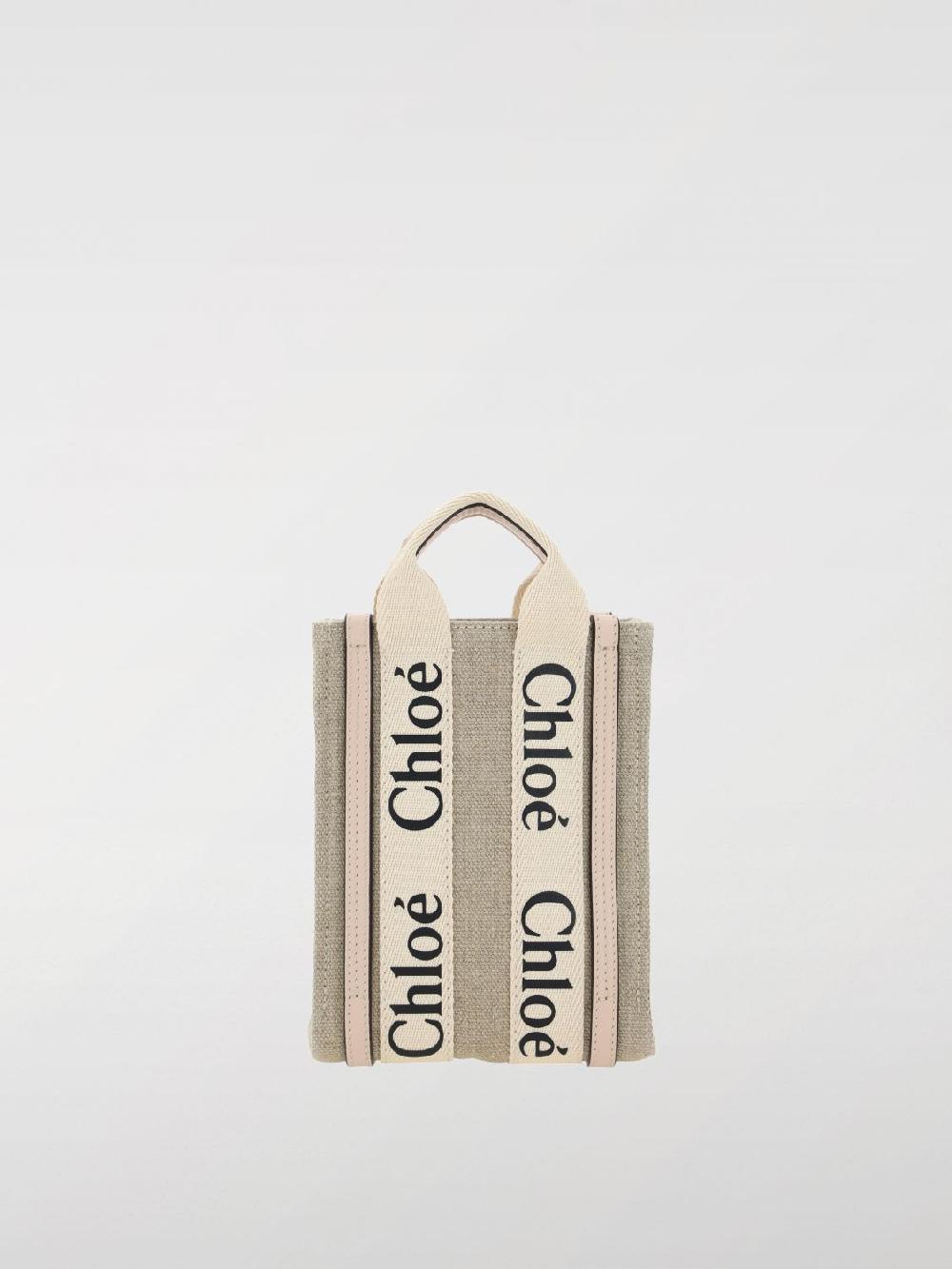Giglio Borsa Mini Woody Chloè in canvas e pelle