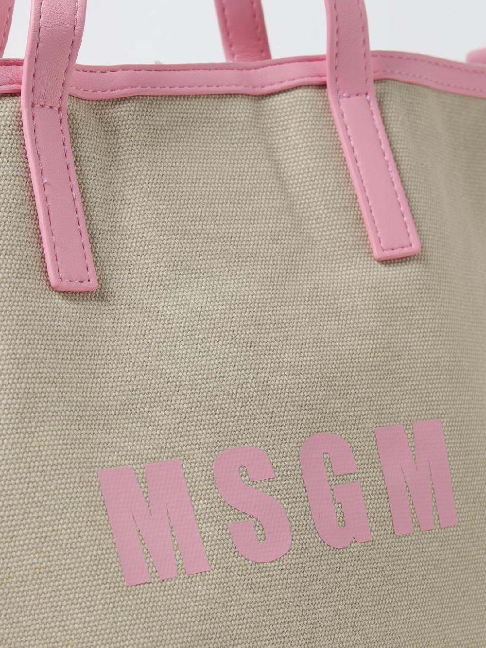 Giglio Borsa MSGM In Canvas Con Logo