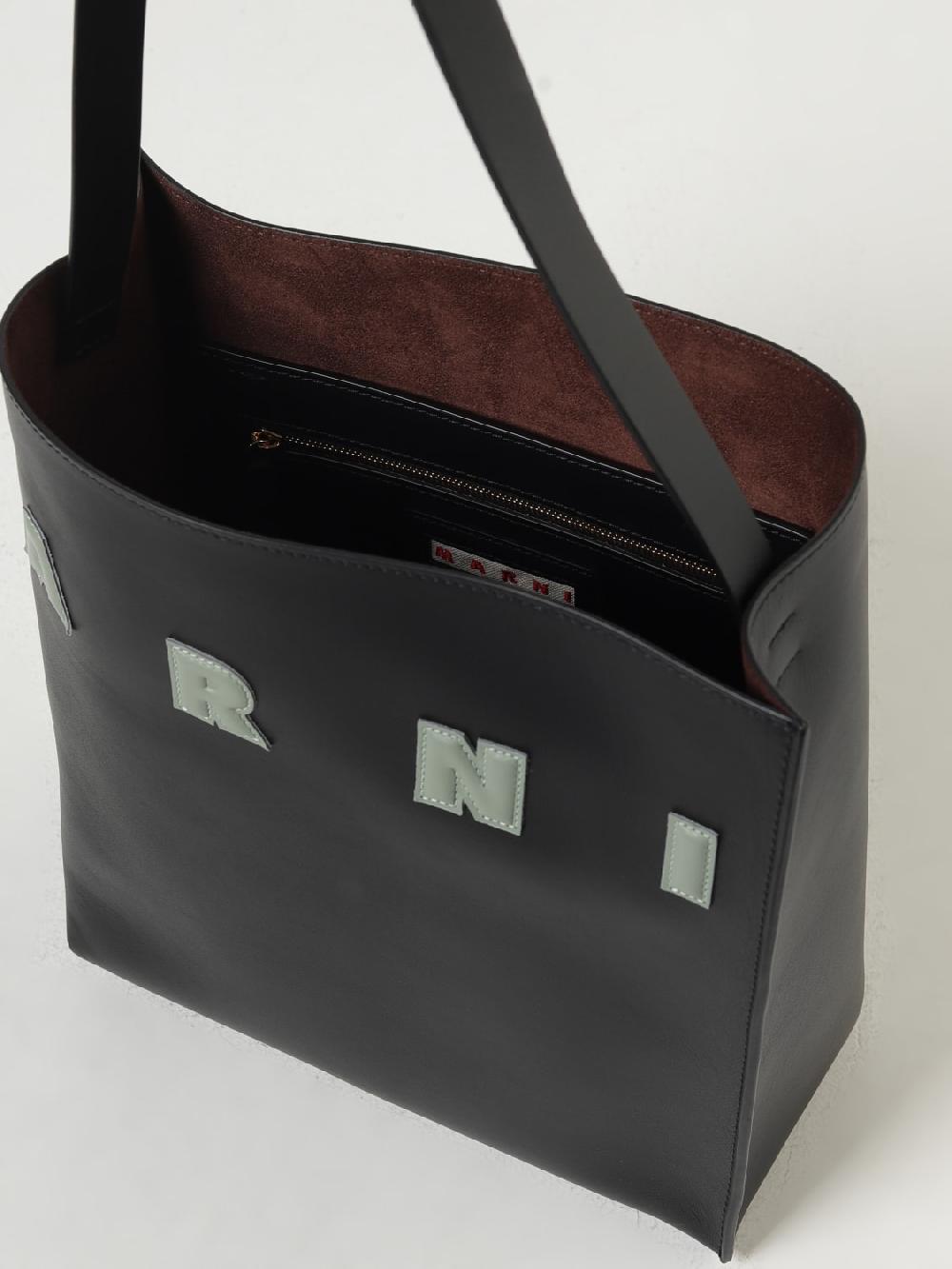 Giglio Borsa Museo Marni In Pelle Con Logo