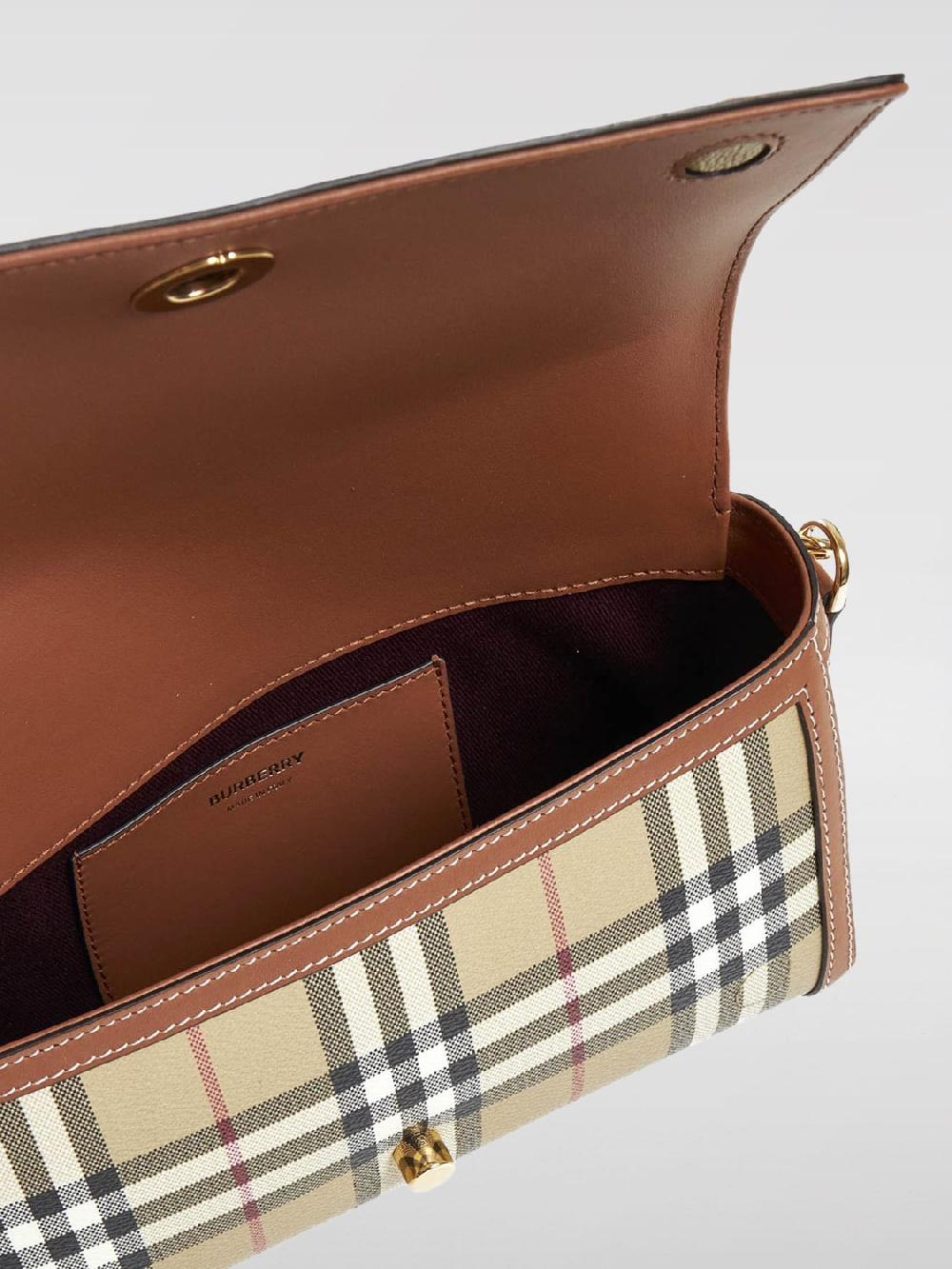 Giglio Borsa Note Burberry In Tela Rivestita Check