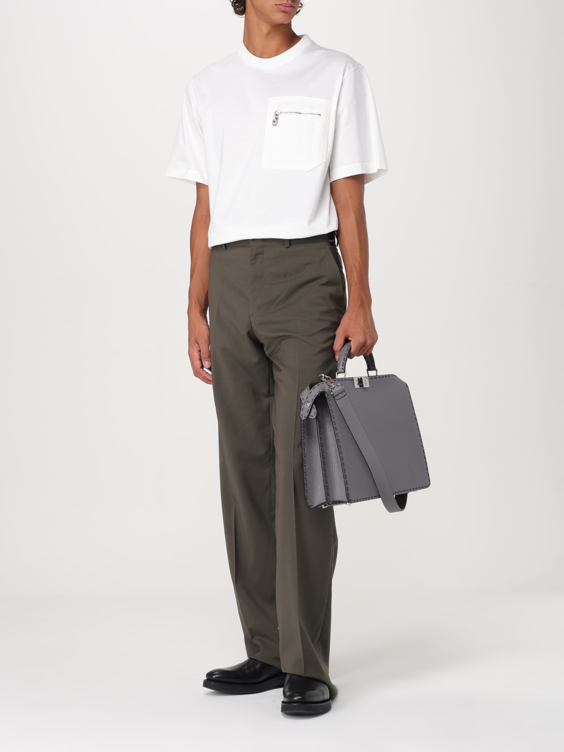 Giglio Borsa Peekaboo Fendi In Pelle A Grana