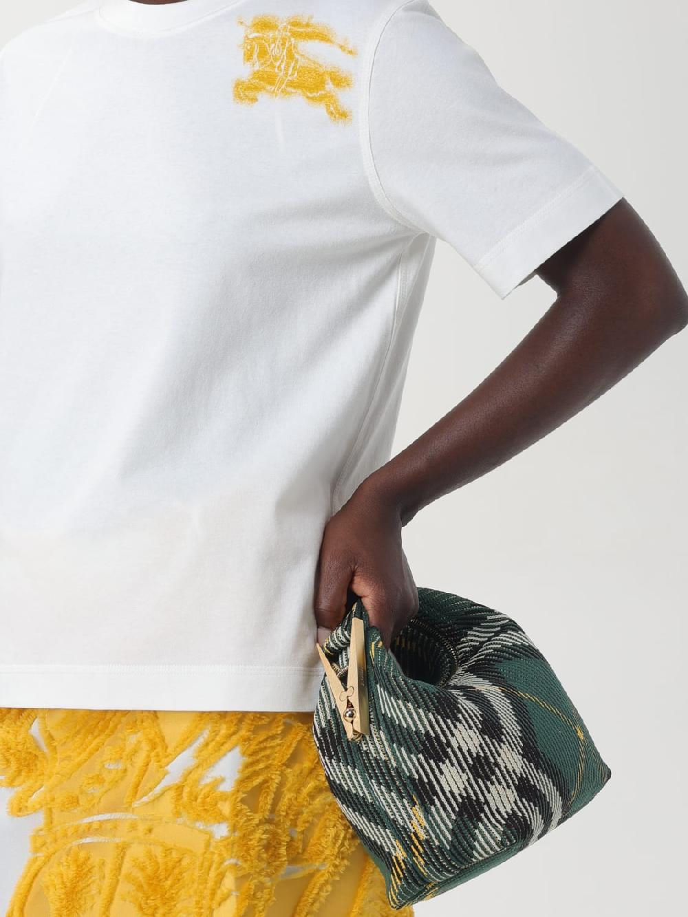 Giglio Borsa Peg Check Burberry In Nylon