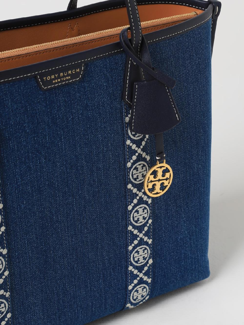 Giglio Borsa Perry Tory Burch In Denim E Pelle