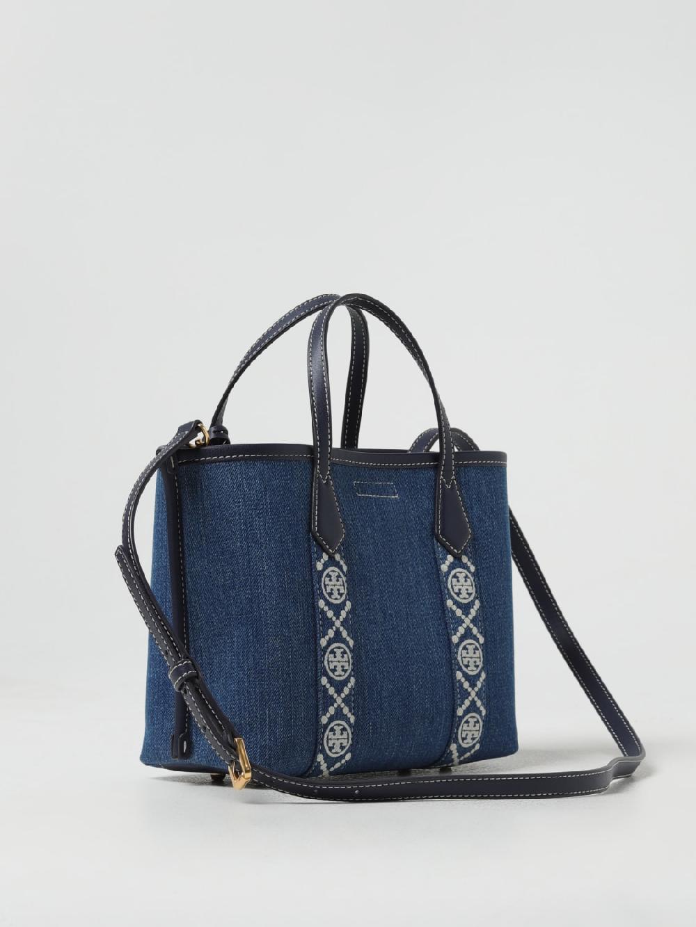 Giglio Borsa Perry Tory Burch In Denim E Pelle