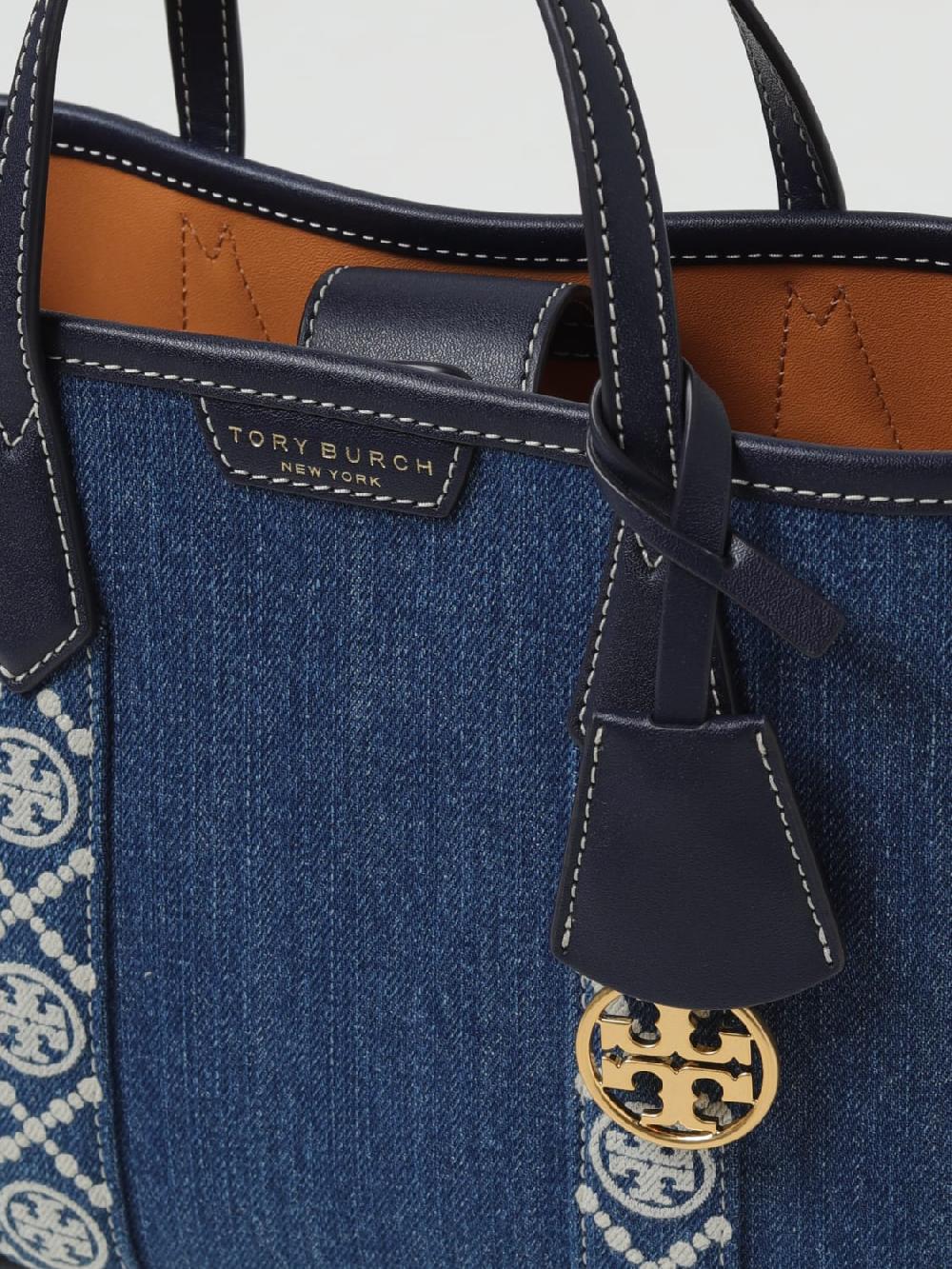 Giglio Borsa Perry Tory Burch In Denim E Pelle