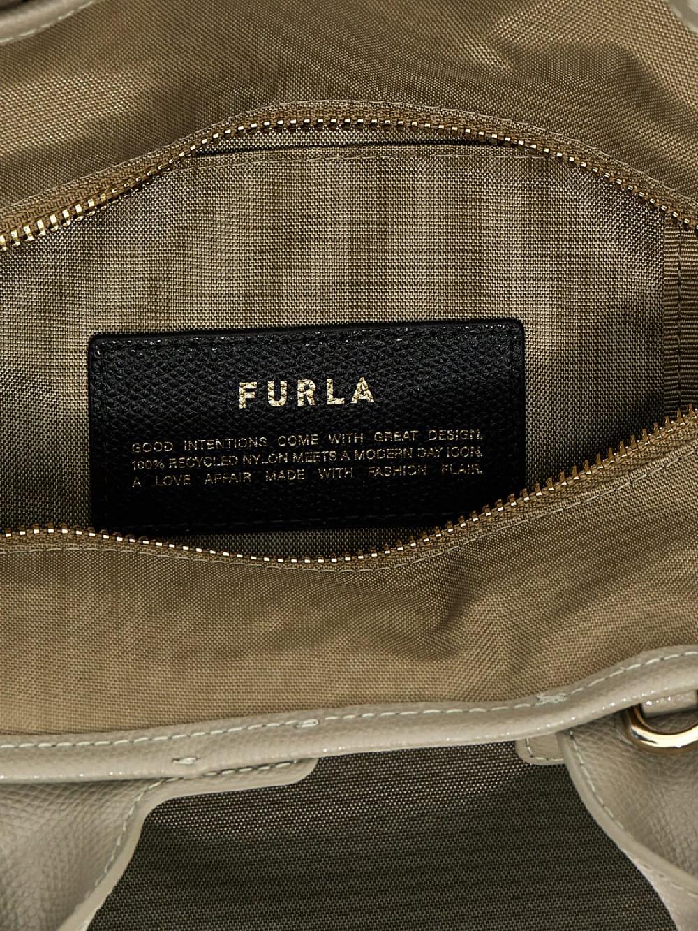 Giglio Borsa Piuma Furla In Nylon E Pelle S Grana