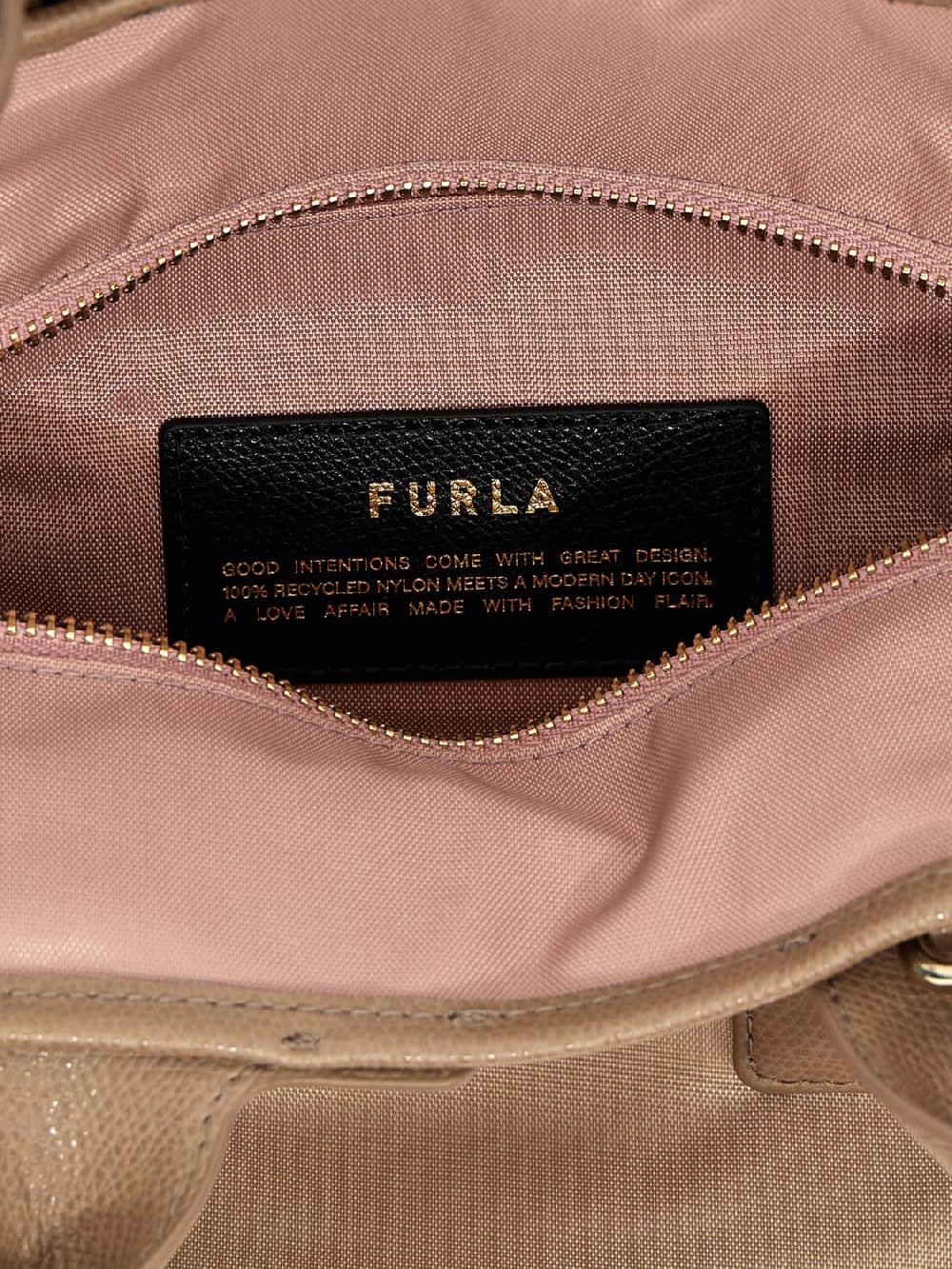 Giglio Borsa Piuma Furla In Nylon E Pelle S Grana