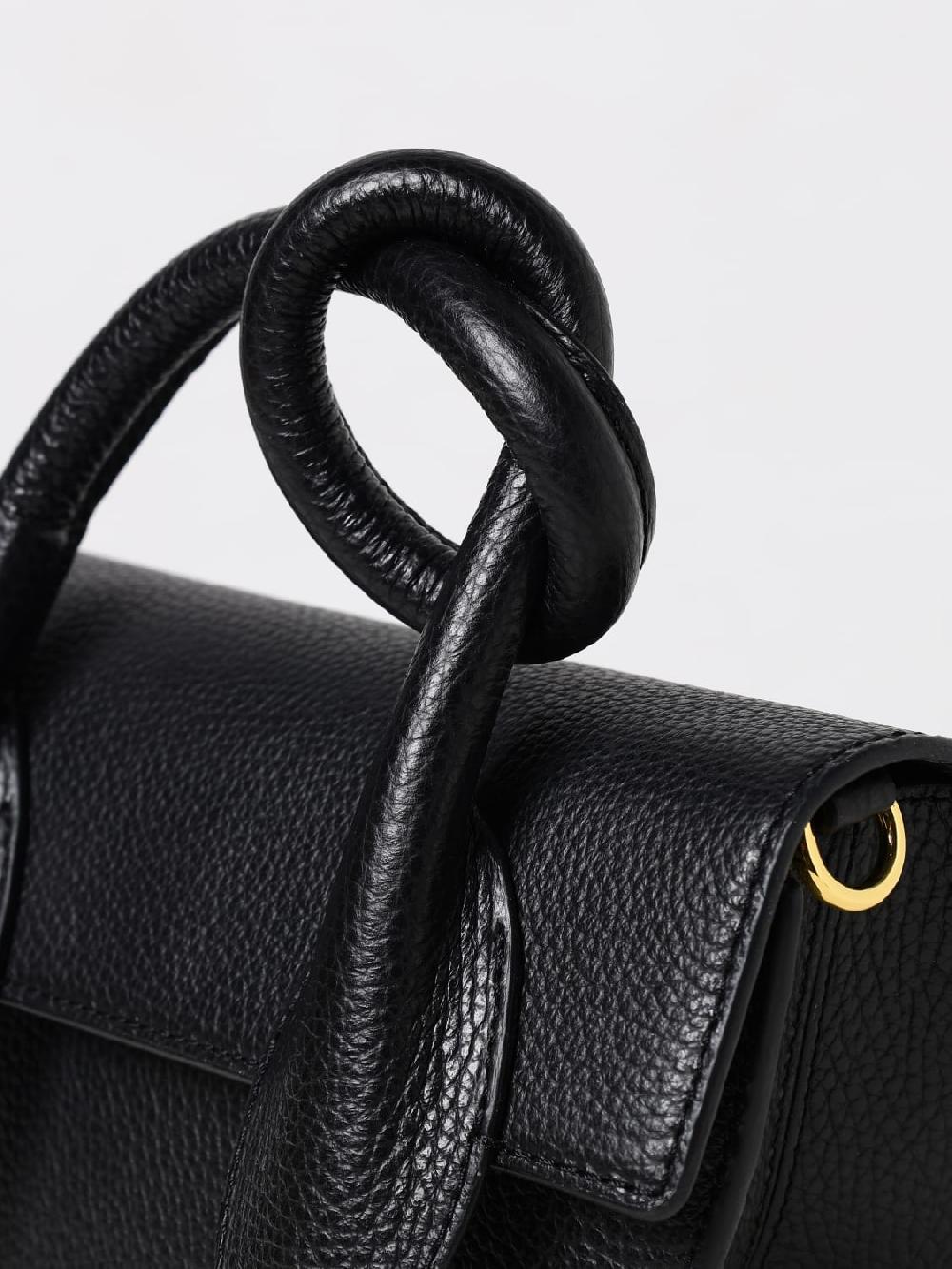 Giglio Borsa Pretzel Yuzefi In Pelle A Grana