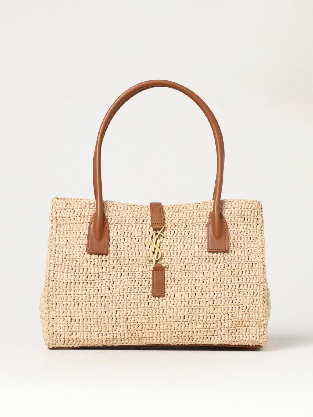 Giglio Borsa Saint Laurent in rafia e pelle