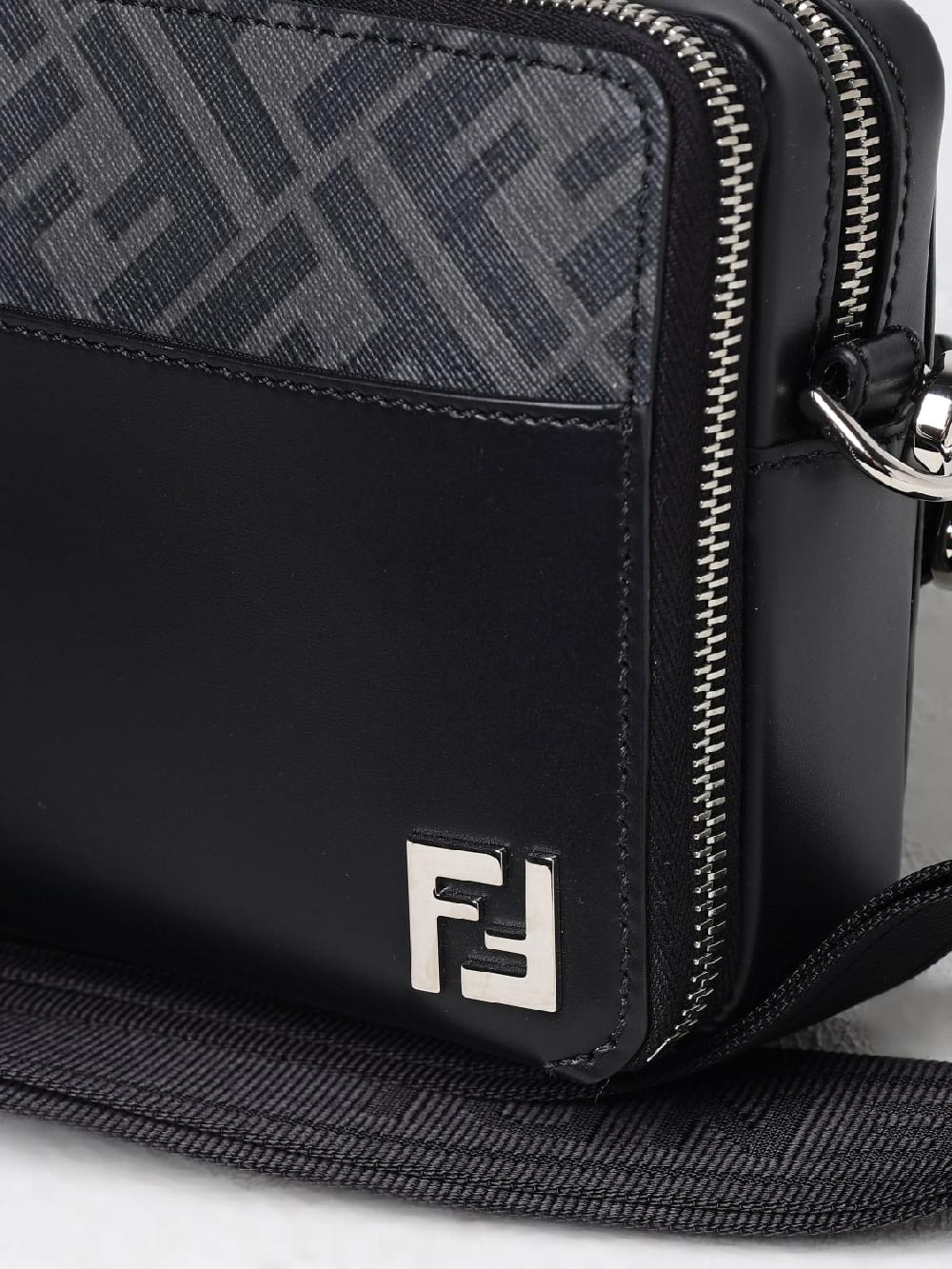 Giglio Borsa Squared FF Fendi In Pelle E Tela FF