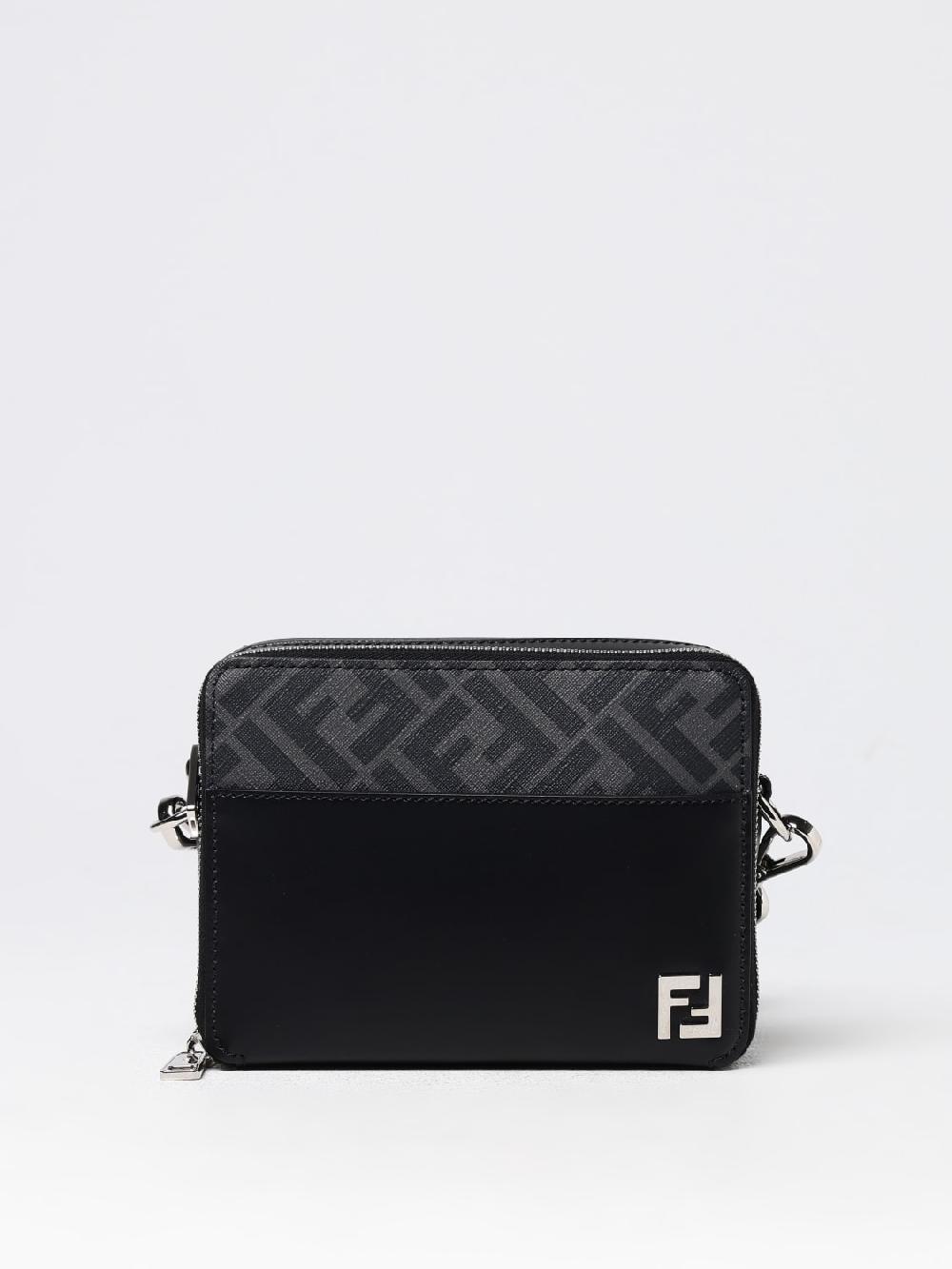 Giglio Borsa Squared FF Fendi in pelle e tela FF