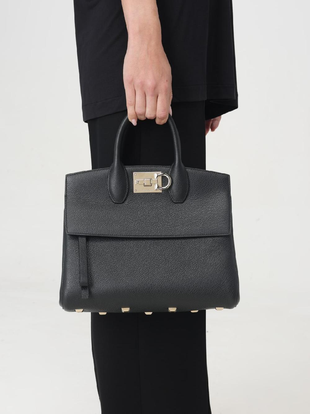 Giglio Borsa Studio Ferragamo In Pelle A Grana