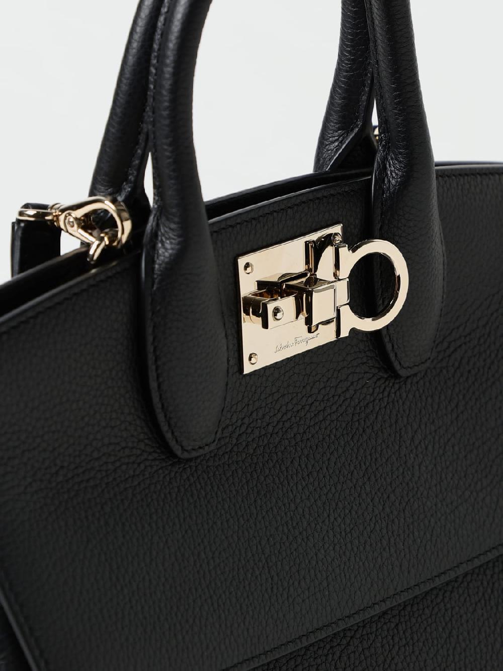 Giglio Borsa Studio Ferragamo In Pelle A Grana