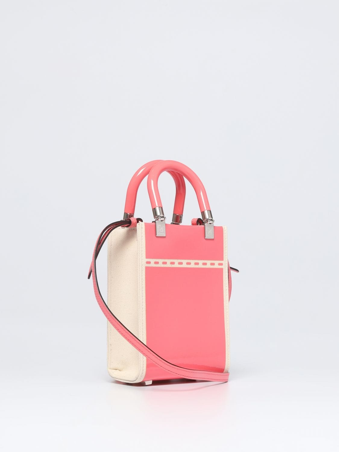 Giglio Borsa Sunshine Fendi In Canvas E Vernice