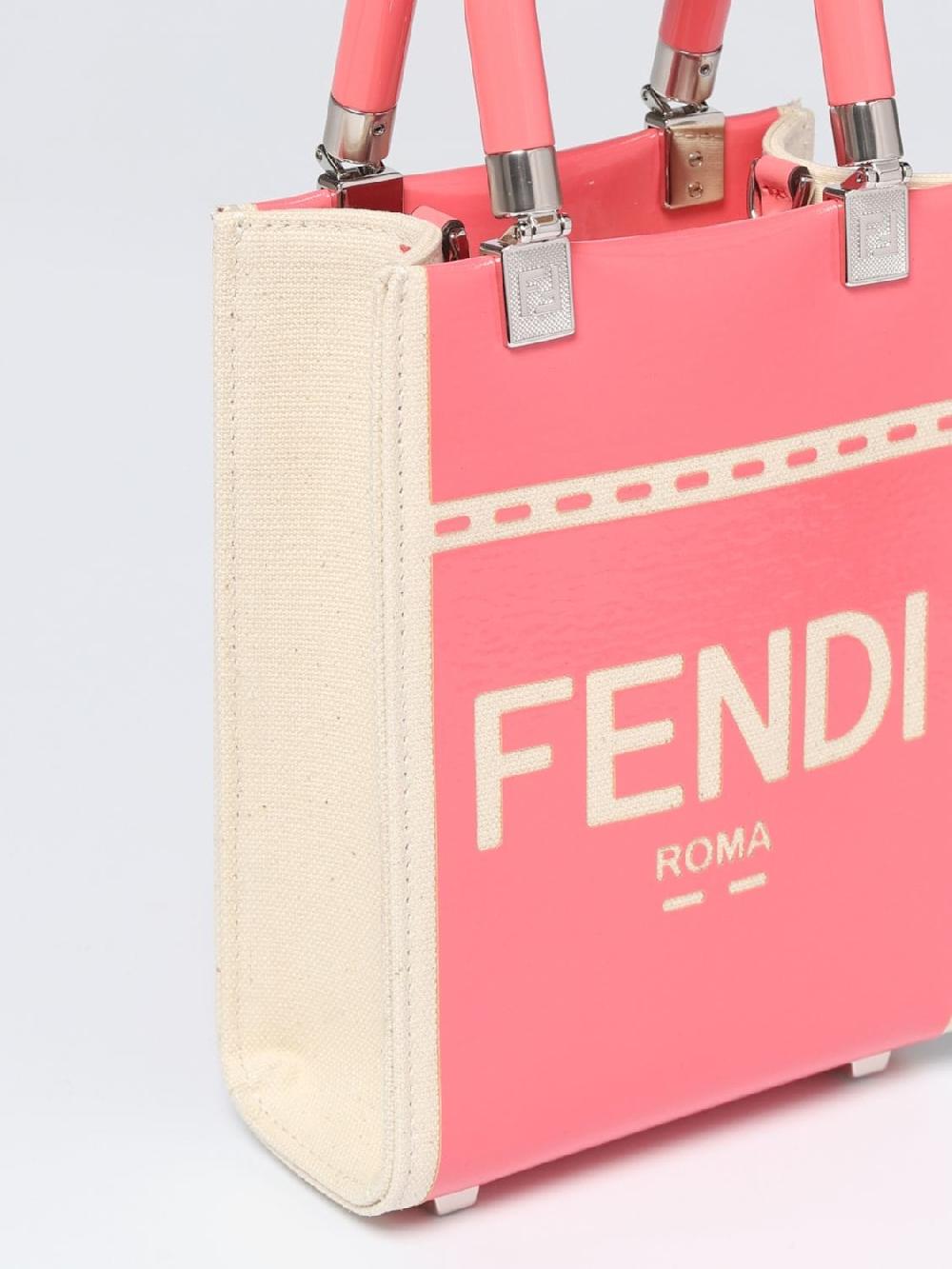 Giglio Borsa Sunshine Fendi In Canvas E Vernice