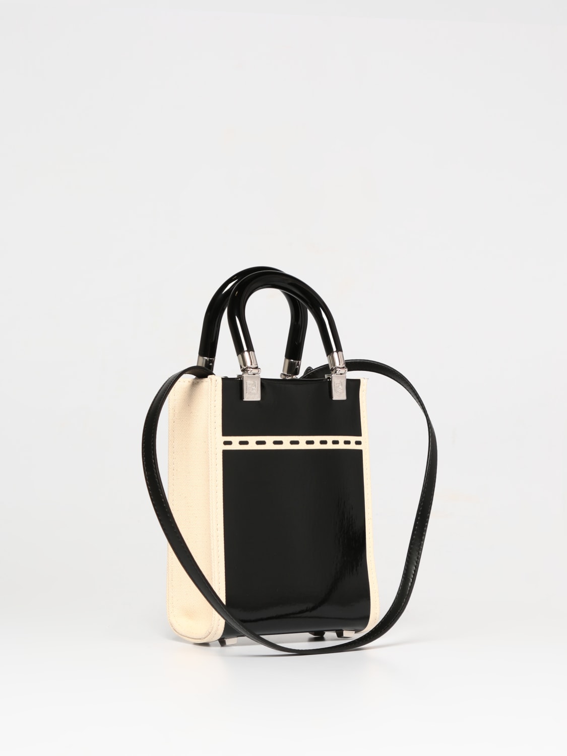 Giglio Borsa Sunshine Fendi In Canvas E Vernice