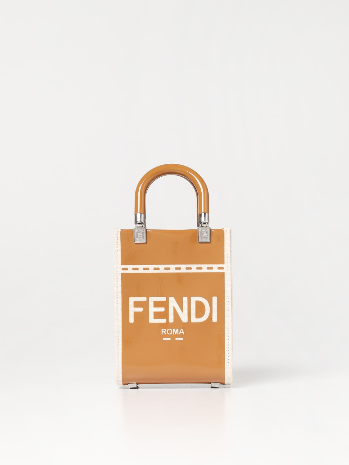 Giglio Borsa Sunshine Fendi in canvas e vernice