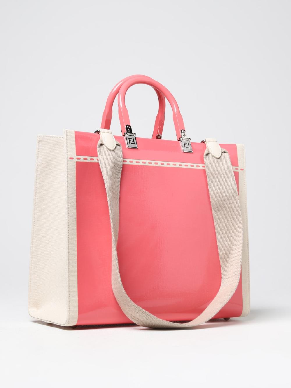 Giglio Borsa Sunshine Fendi In Canvas E Vernice