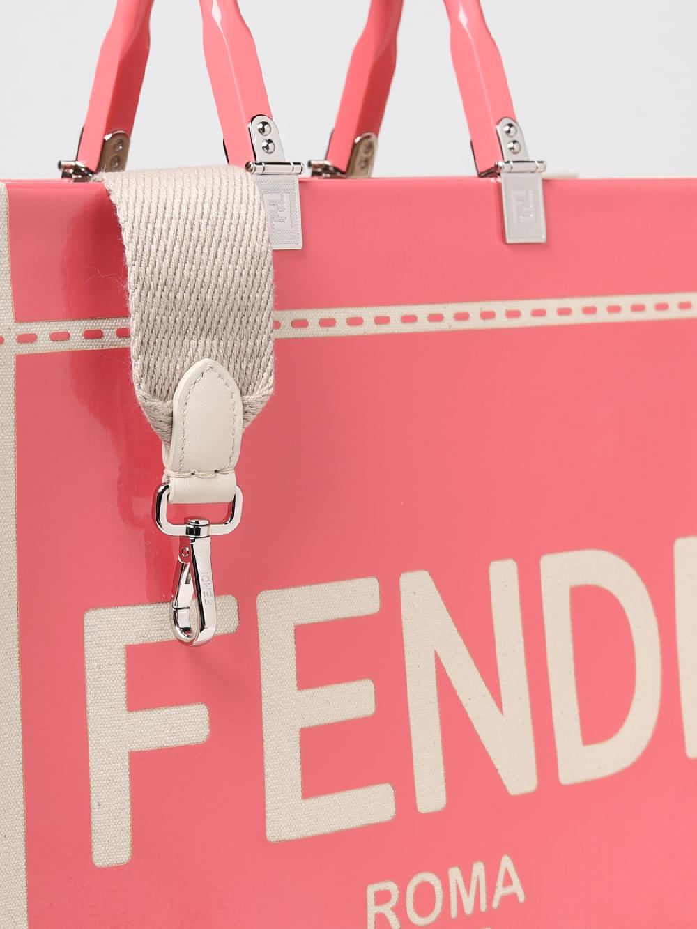 Giglio Borsa Sunshine Fendi In Canvas E Vernice