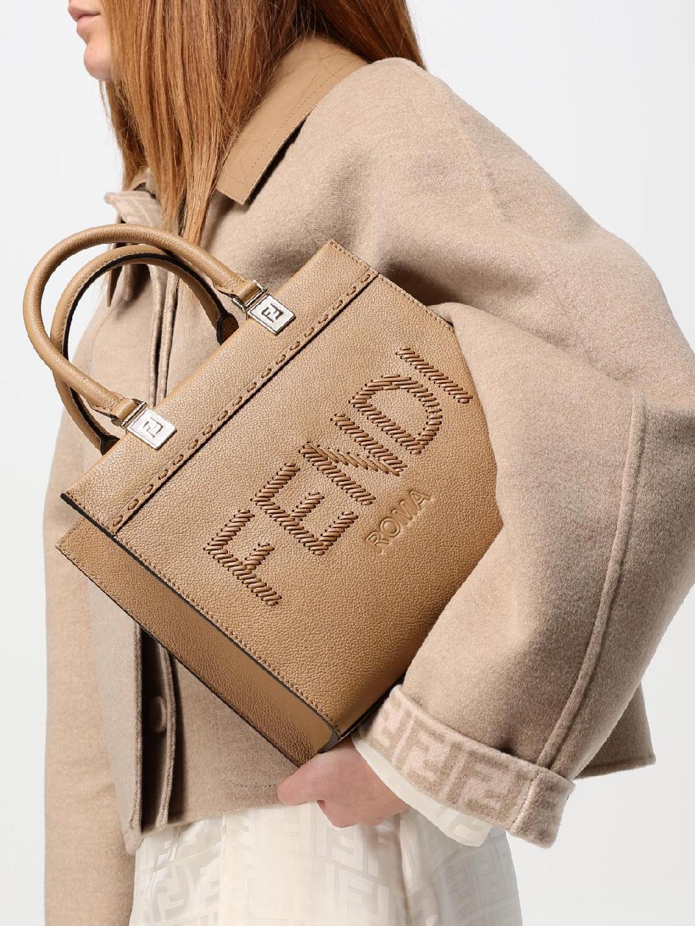Giglio Borsa Sunshine Fendi In Pelle A Grana