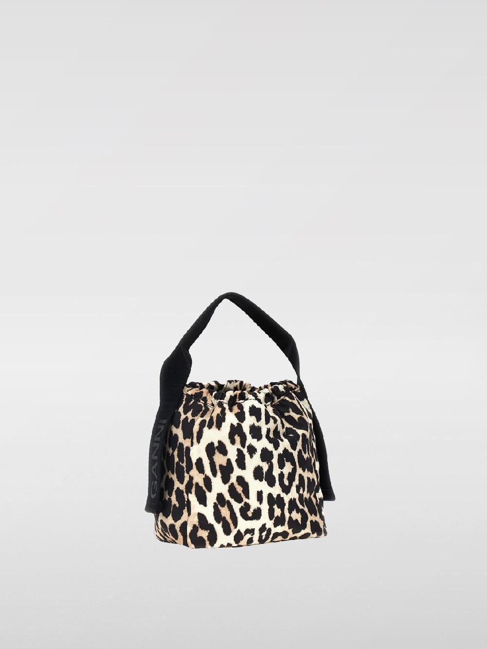 Giglio Borsa Tech Ganni In Tessuto Animalier