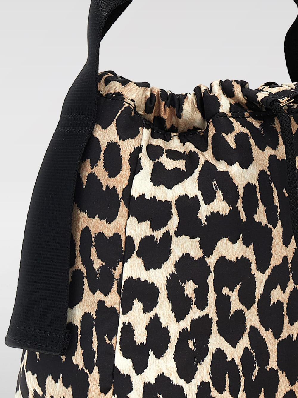 Giglio Borsa Tech Ganni In Tessuto Animalier