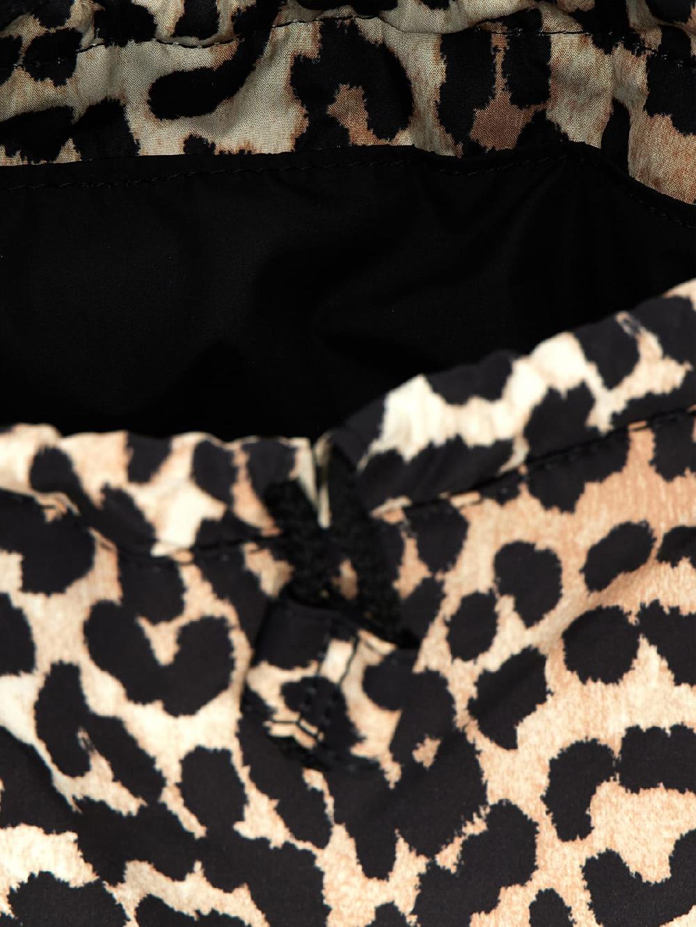 Giglio Borsa Tech Ganni In Tessuto Animalier