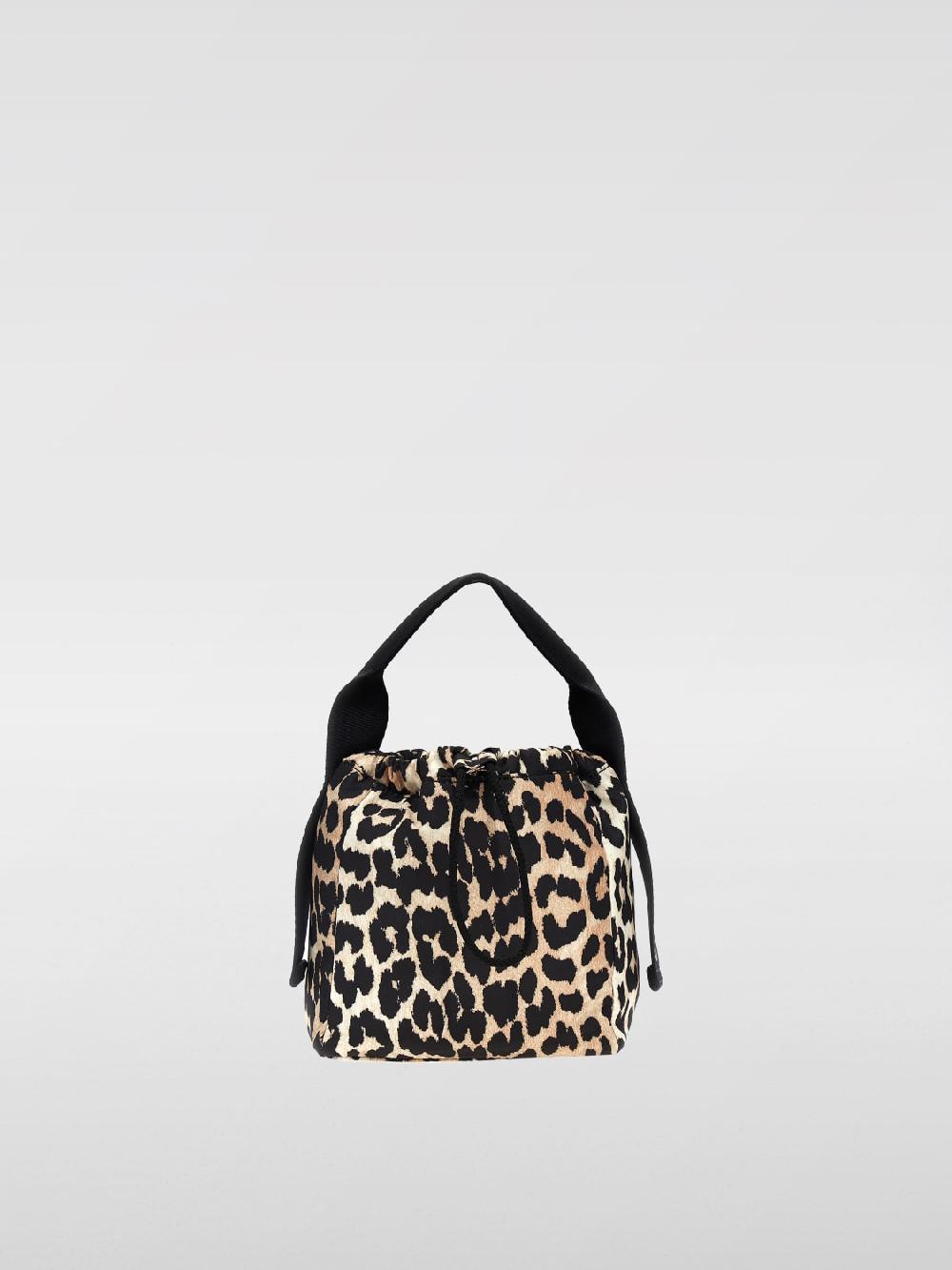 Giglio Borsa Tech Ganni in tessuto animalier