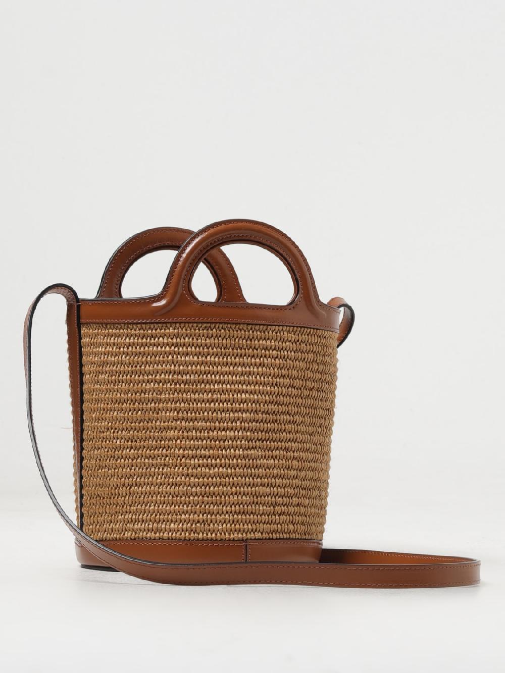 Giglio Borsa Tropicalia Marni In Pelle E Rafia