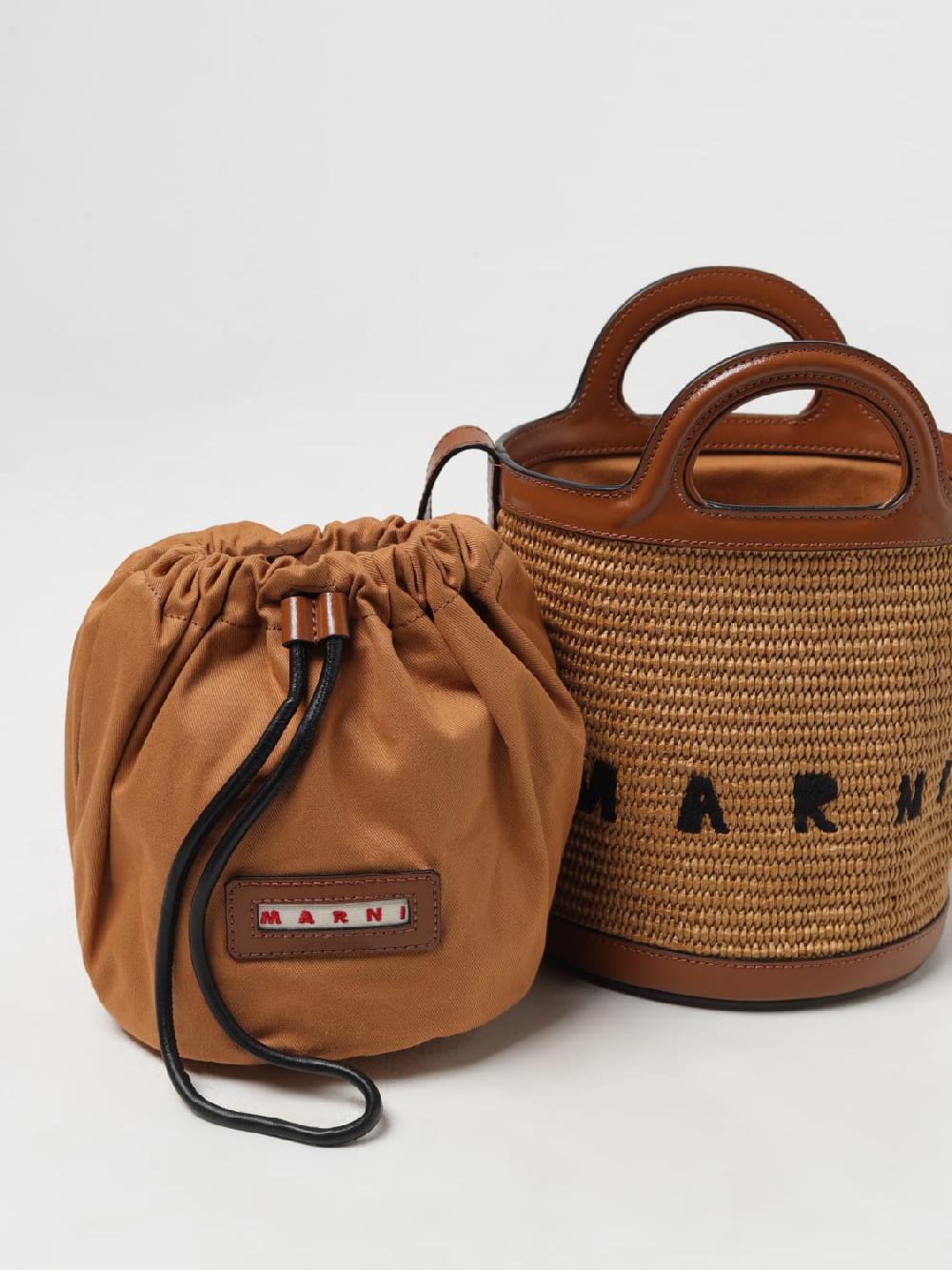 Giglio Borsa Tropicalia Marni In Pelle E Rafia