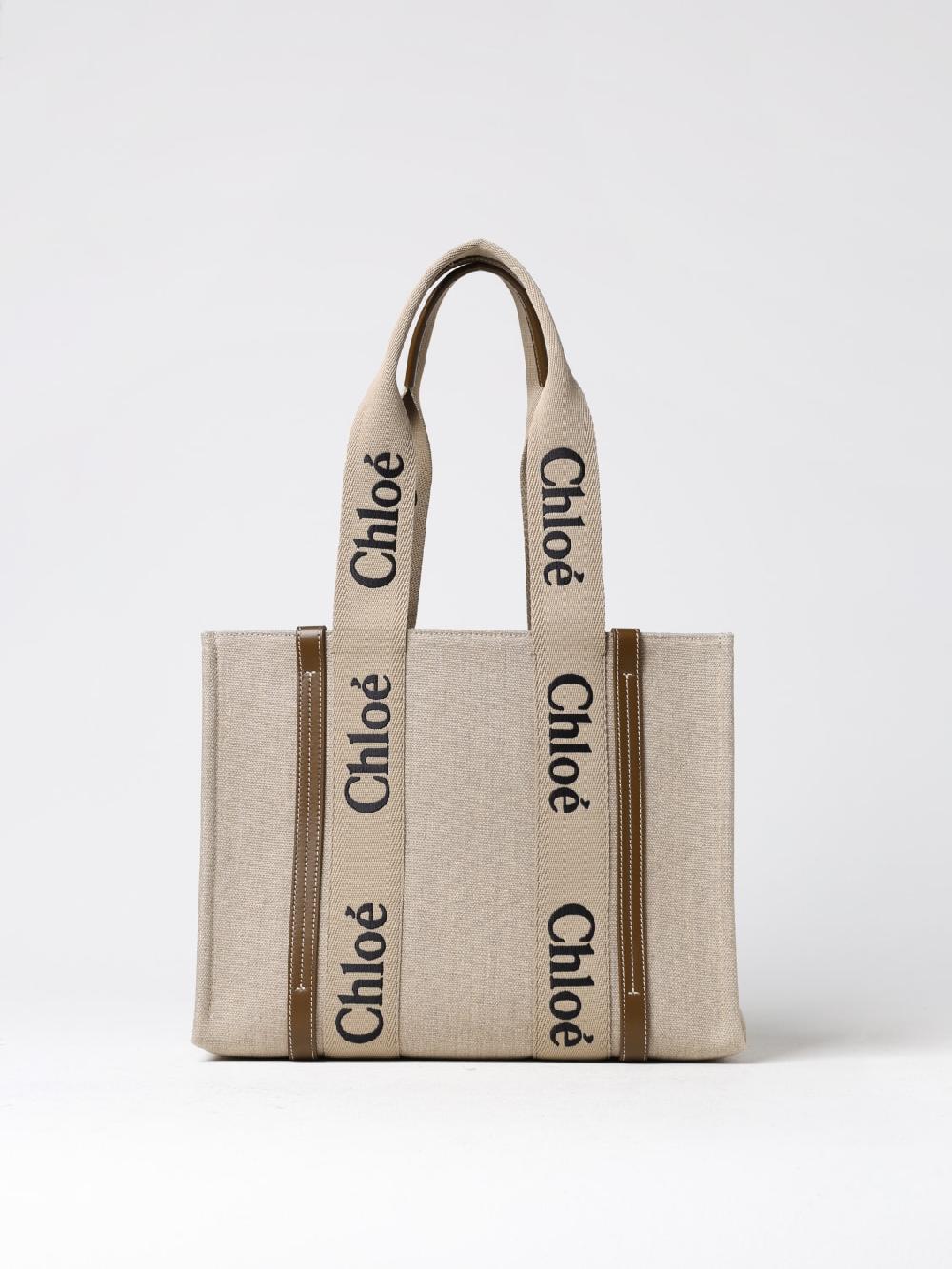 Giglio Borsa Woody Chloè in canvas e pelle