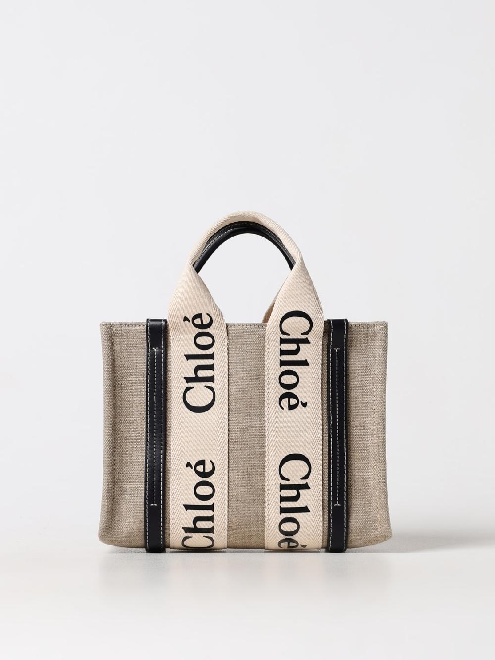 Giglio Borsa Woody Chloè in canvas e pelle